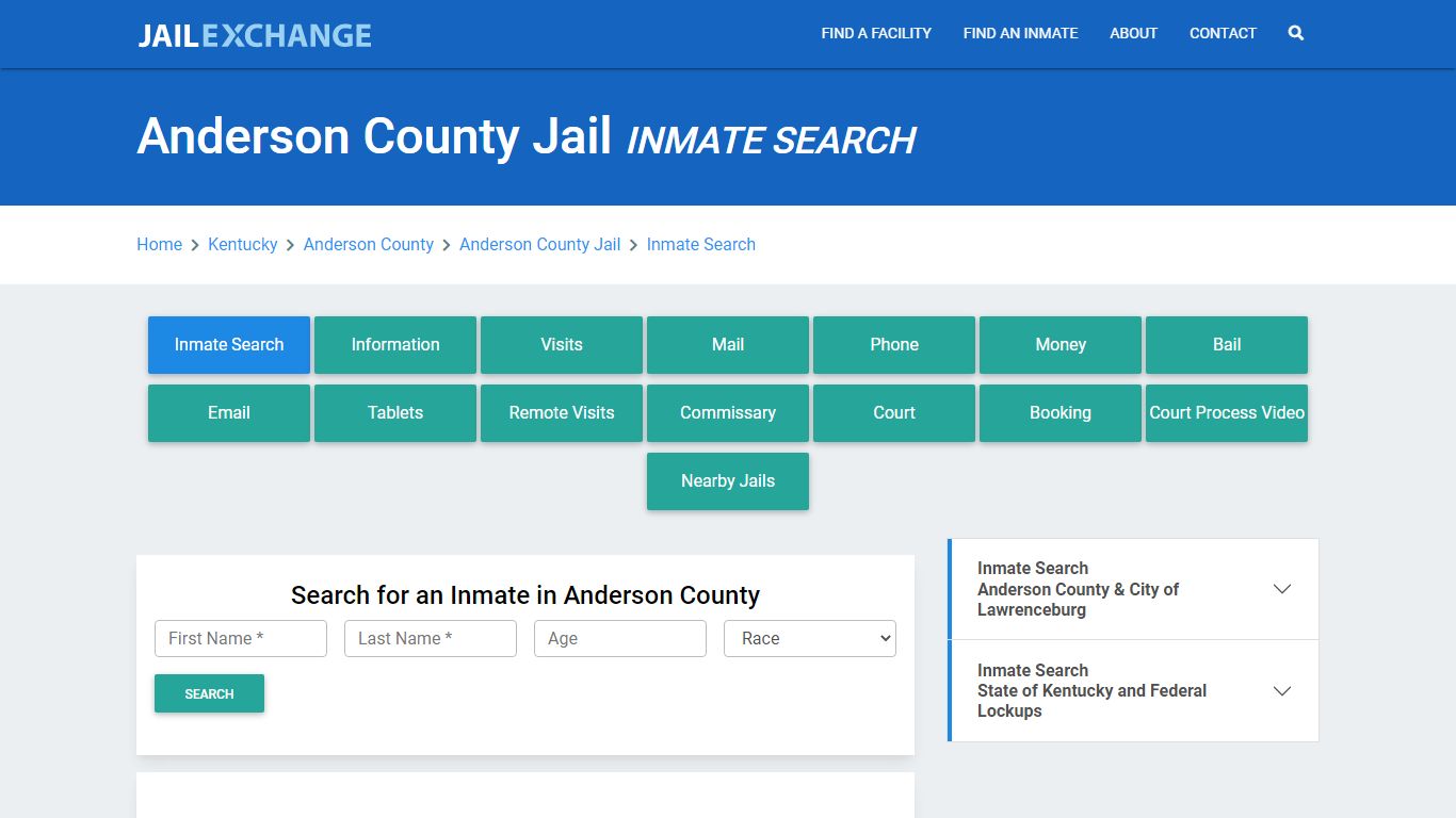 Anderson County Jail, KY Inmate Search: Roster & Mugshots